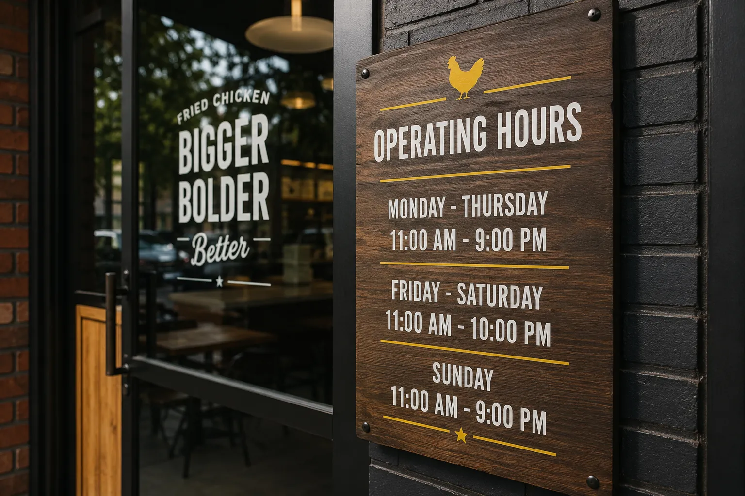 big Chicken Operating Hours (US)